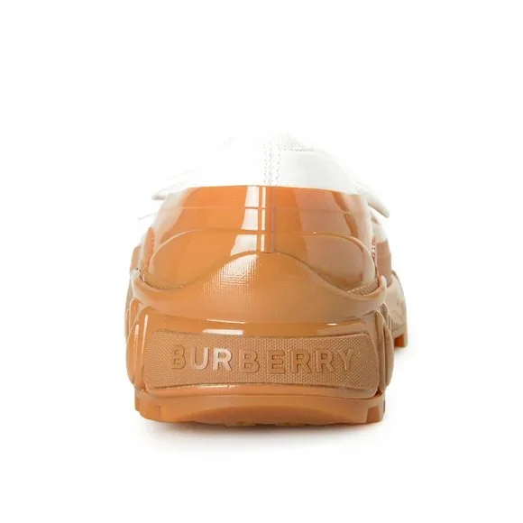 Burberry Women's "Linford" Leather Rubber Flat Ballet Shoes - Picture 3 of 8